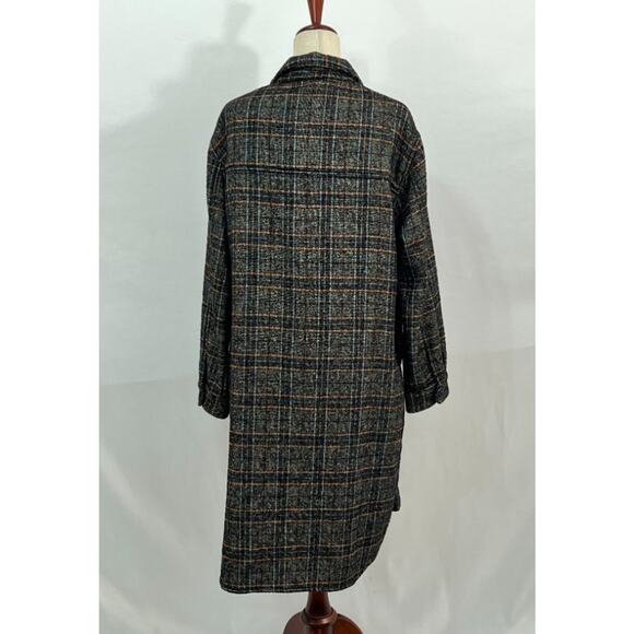 FRANK & EILEEN Sz M Medium Gavin Wool Blend Boucle Plaid Shirt Jacket - Picture 6 of 12